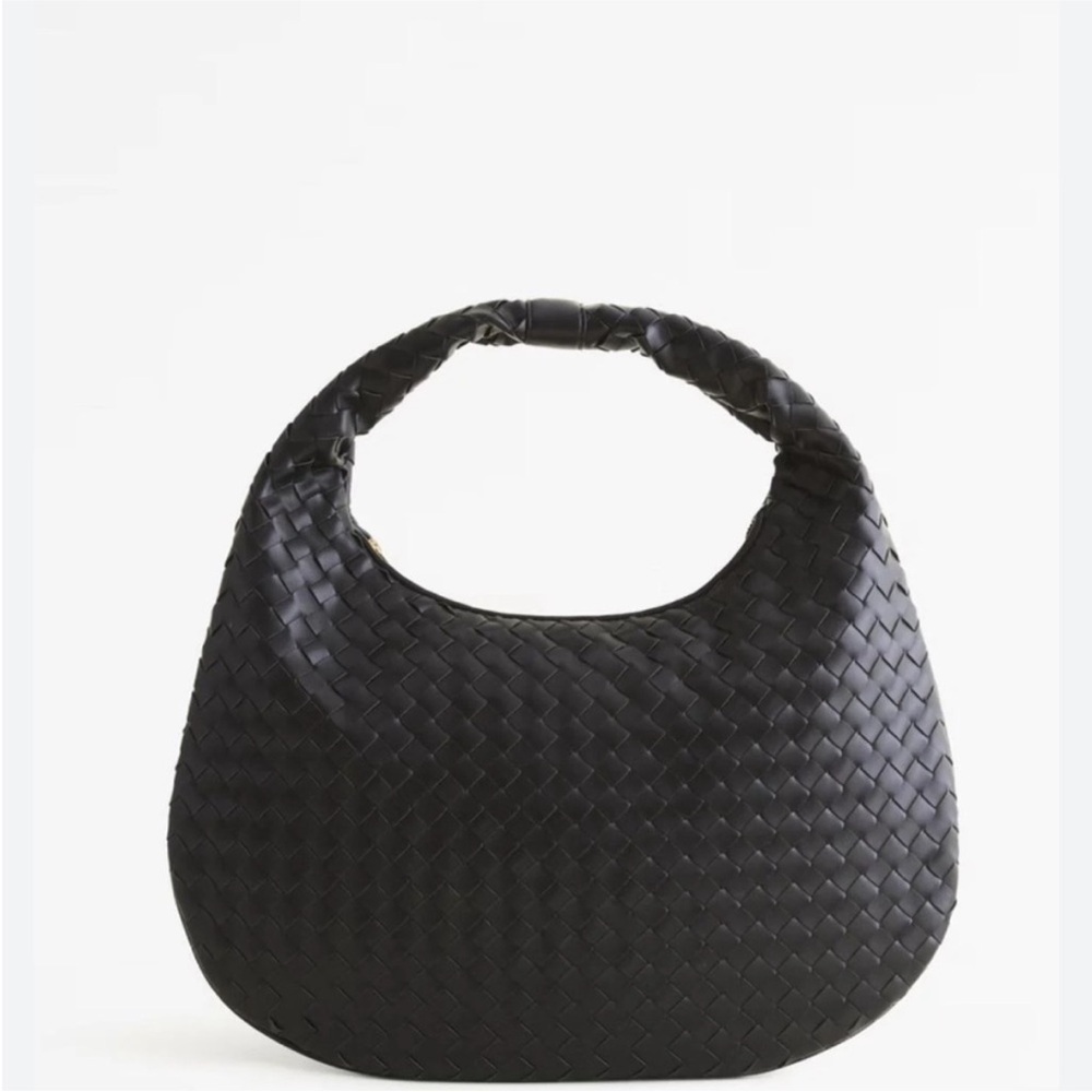 Abercrombie & Fitch Black Woven Hobo Bag